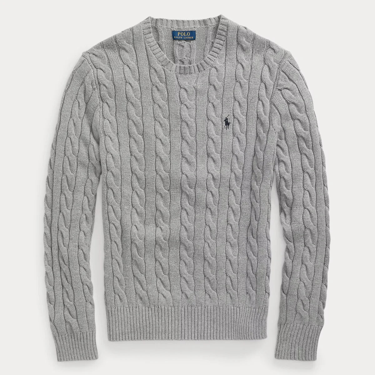 Zopfmusterpullover aus Baumwolle