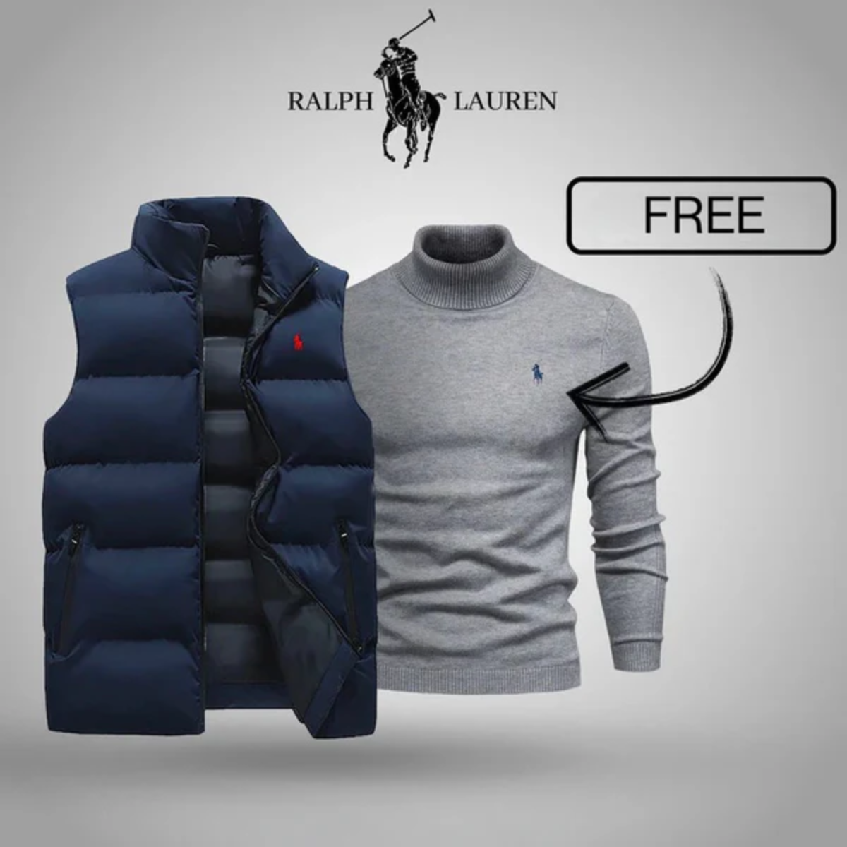 RL Herren-Winter-Style-Bundle – Weste und Pullover