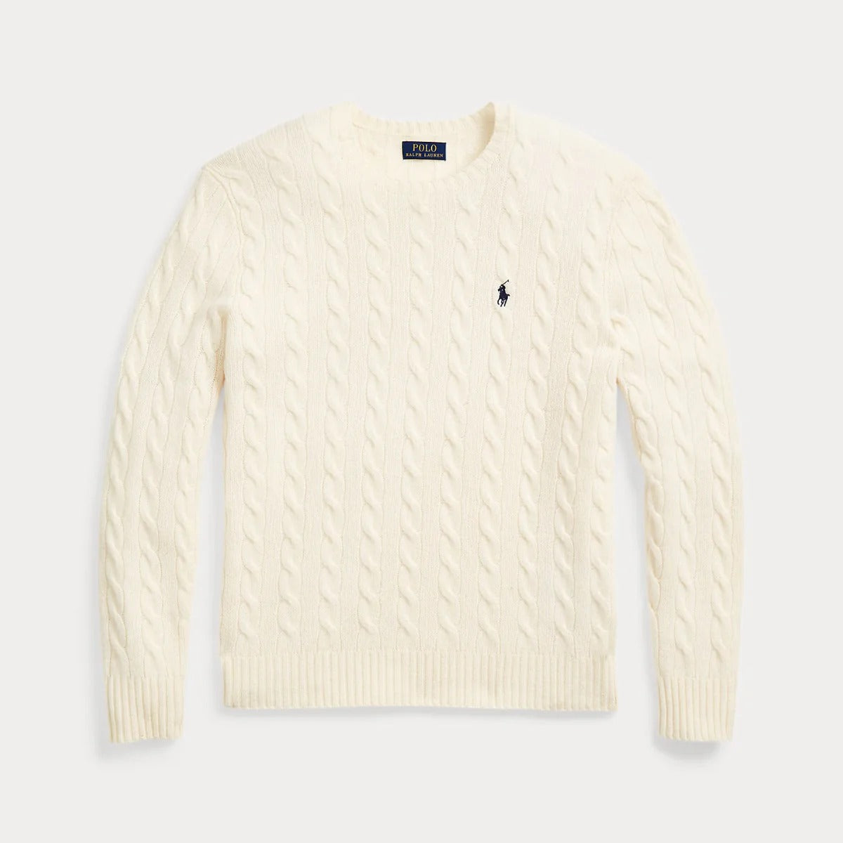 Zopfmuster-Pullover aus Wolle und Kaschmir
